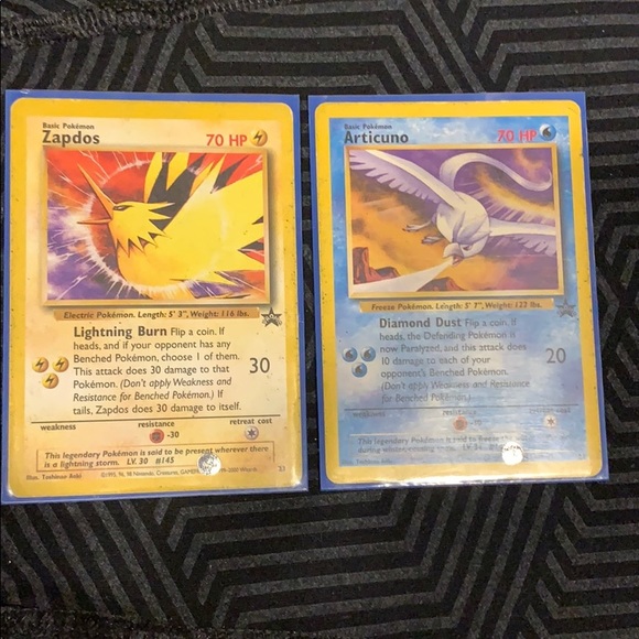 Pokemon Other - 2000 black star promo zapdos and articuno